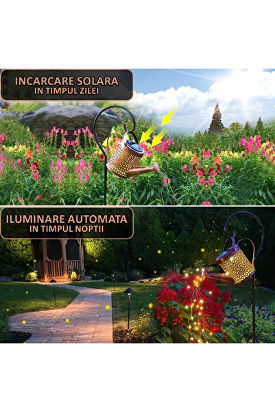NEXTLY Διακοσμητικό εξωτερικό ηλιακό φωτιστικό, για κήπο και αυλή, αισθητήρα φωτός, αδιάβροχο