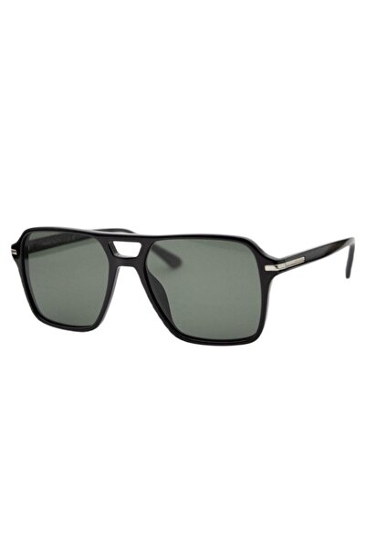 Prada Sunglasses 20Y 1Ab-03R 55-17 – Men, Black Acetate Frame, Green Matte Glass