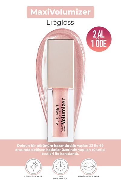 Alix Avien Maxivolumizer Lipgloss 205 - Sweet Gleam - Lasting and Moisturizing Lipstick - Plumping Effect