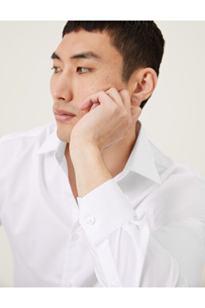 Marks & Spencer Saf Pamuklu Uzun Kollu Gömlek