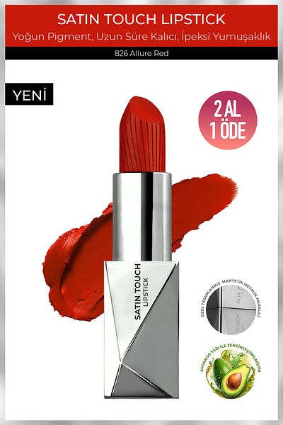 Alix Avien Long Lasting Semi Matte Lipstick - Buy Touch Lipstick 826 Allure Red Smooth Effect