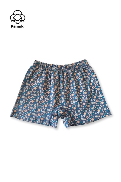 MK Mukko Kids Girls' Cotton 6-Piece Boxer Briefs Set Colorful and Patterned Underwear