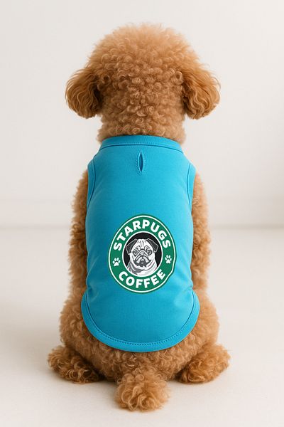 MPZ Pets Cat and Dog Outfit & Dress - Turquoise Starpugs Tank Top