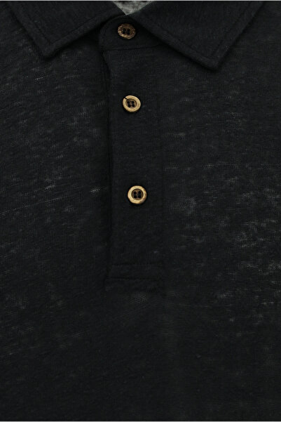 Abdullah Kiğılı Μπλουζάκι με γιακά πόλο από λινό με κανονική εφαρμογή