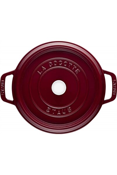 STAUB Döküm Tencere Yuvarlak 24 cm Bordo