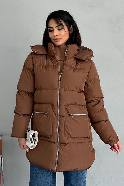 moda armanc Women's Hooded Puffer Long Coat
