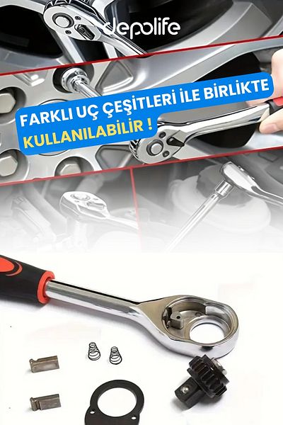 Depolife Smallest Size - 1/4 SoCket ratChet Handle, SoCket AttaChmEnt removal Installation