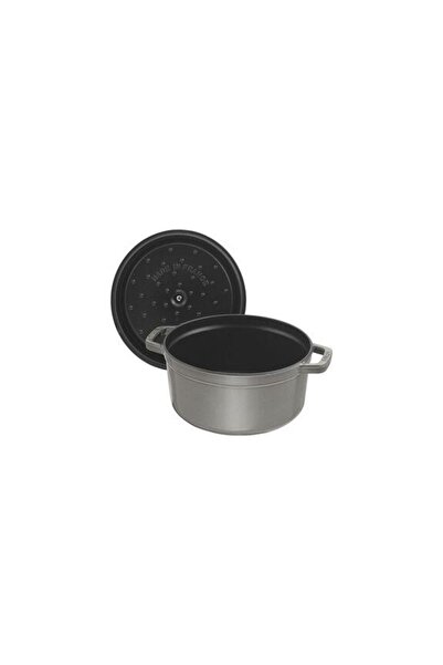 STAUB La Cocotte Cast Iron Pot |   Graphite Gray |   20cm |   2.2L |   Round- 405093040