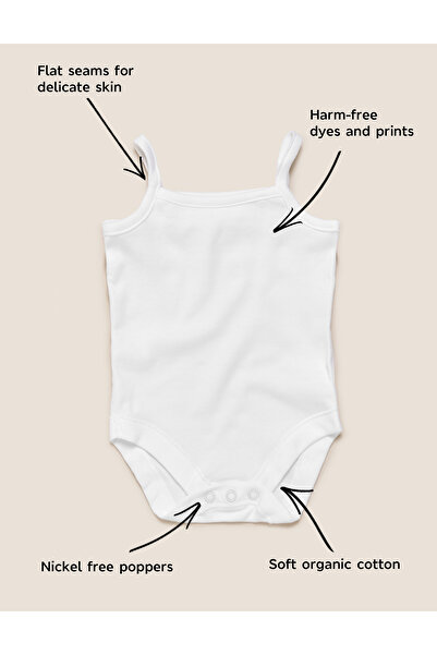 Marks & Spencer Saf Pamuklu 5'li Askılı Bodysuit (0-3 Yaş)