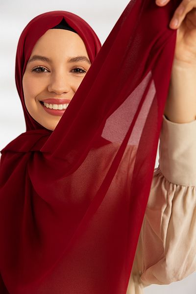 Stella Eşarp Women's Solid Color Thin Chiffon Shawl