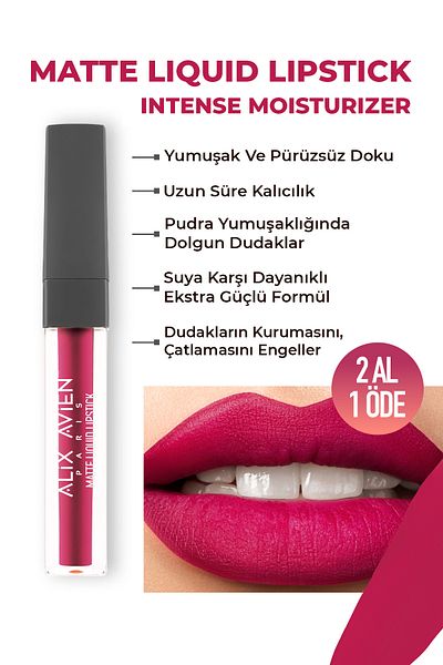 Alix Avien ALIX AVIEN MATTE LIQUID LIPSTICK 514 BRIGHT FUCHSIA