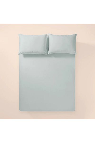 Penelope 100% Cotton Percale Fitted Sheet 160X200 cm Blue - Pure Series