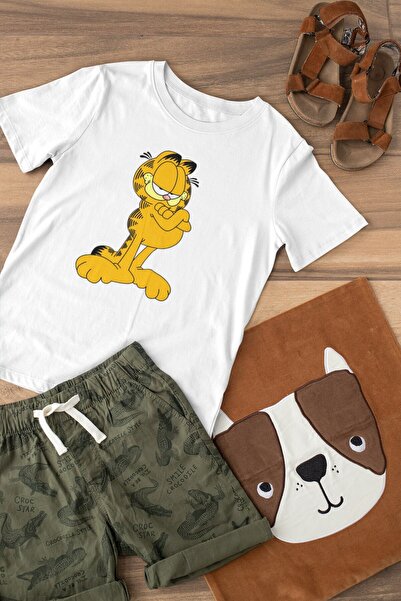 SVART WEAR Μπλουζάκι Garfield με λαιμόκοψη περιστροφής, 100% βαμβακερό, με στ...