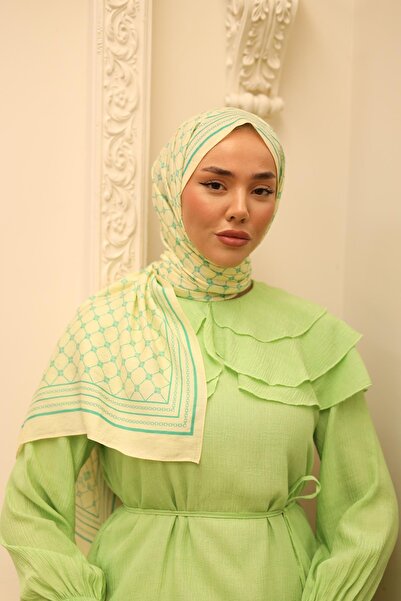Silk Home Olinda Shawl 49005-13 Yellow, Biscay Green