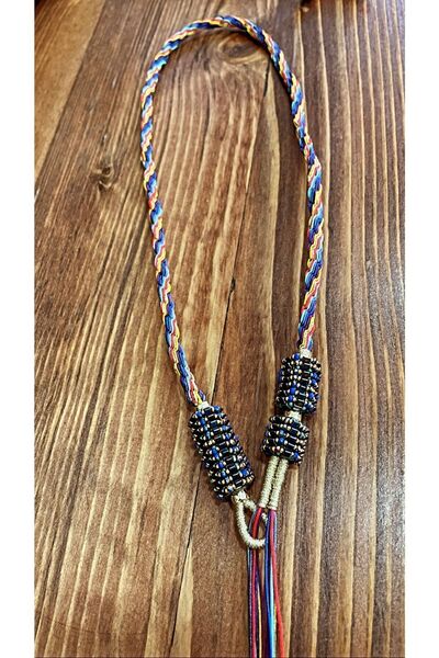 Peri Takı Tasarım El Yapımı A Kalite Ithal Boncuklu, Makrome Örgü Kordonlu Ve...