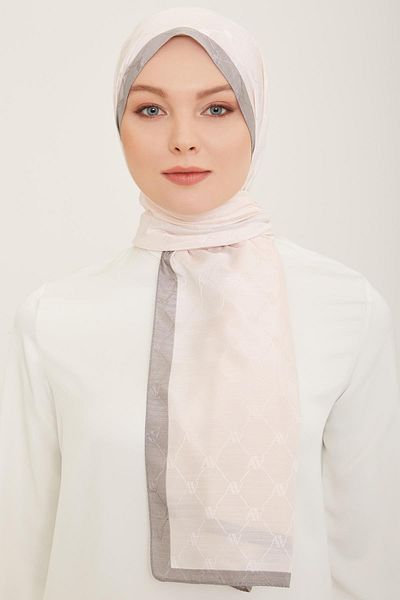 Armine Trend Monogram Shawl 2-111 - Pudră