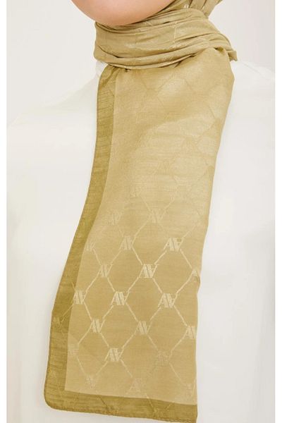 Armine Trend Monogram Shawl 2-110 - Kaki