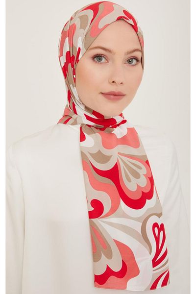 Armine Trend Laurel Shawl 6348-2-10 Ροζ Λευκό