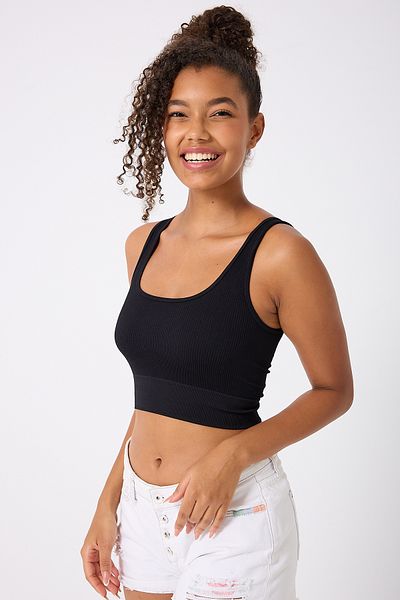 FOREVER MORE Top sport crop cu bretele groase