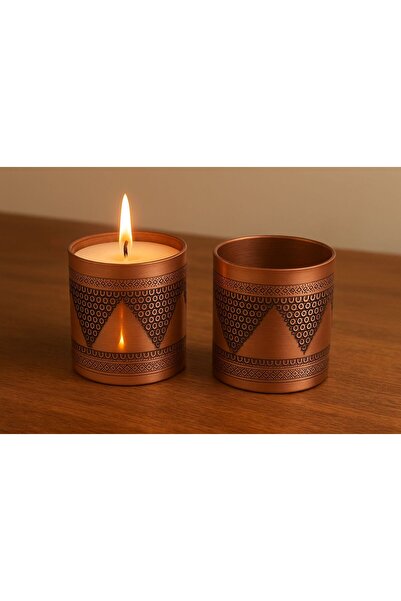 ANTEPSEPETİ Bakır Üzümlü 2'li Mumluk