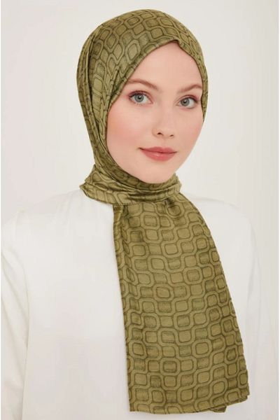Armine Trend Checkerboard Shawl 2 -1136 Χακί