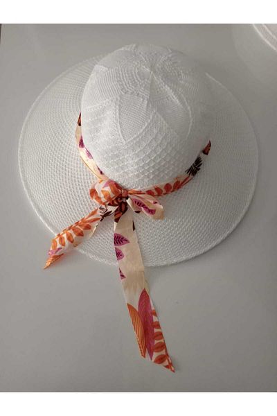 Pandoli Fedora de paie cu panglică pentru femei (1.AD.)