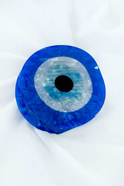 biuti Agrafă de păr cu detaliu albastru bleumarin, agrafă cu ochi rău, agrafă...