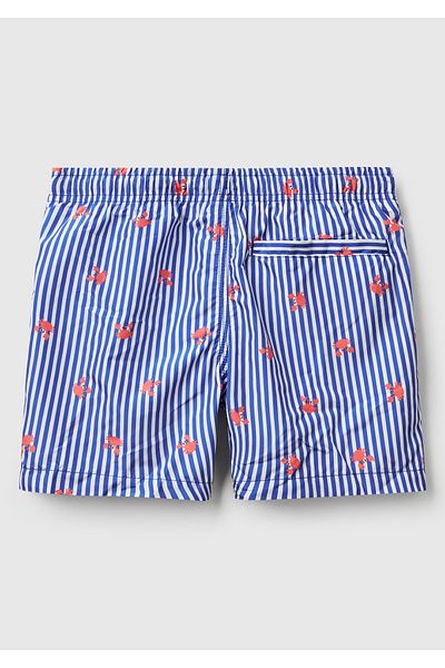 United Colors of Benetton Pantaloni scurți de baie pentru băiat, Blue Mix, cu model, cu șnur și buzunar la spate