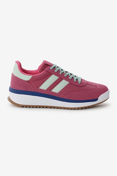 Tonny Black Pantofi sport unisex fucsia cu talpă termică cu dungi duble