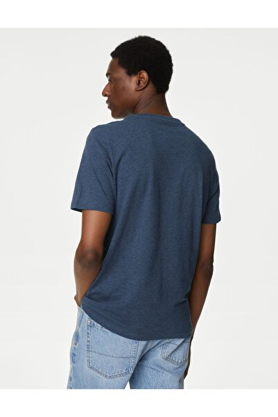Marks & Spencer Saf Pamuklu 3'lü Yuvarlak Yaka T-Shirt Seti