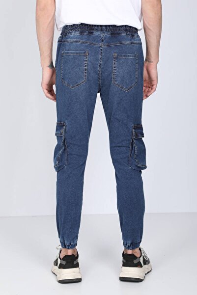 Bluewhite Чоловічі темно-сині джоггер-штани з кишенями