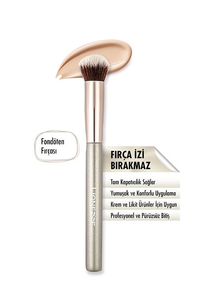 Lionesse Silver Collection Foundation Brush 5126- Professional Series, Cruelty Free