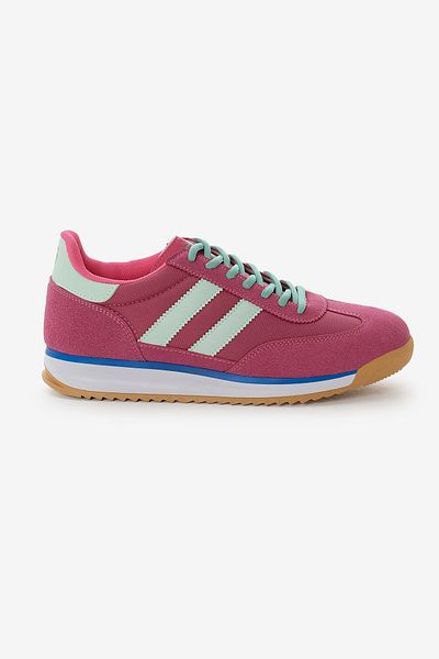 Tonny Black Pantofi sport unisex fucsia cu talpă termică cu dungi duble