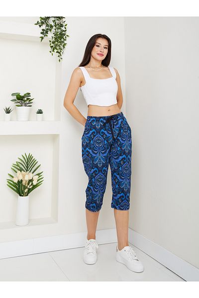 Banadamoda Capri de damă cu buzunare cu model