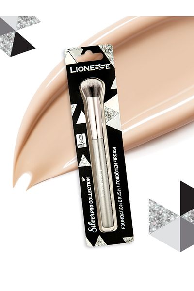Lionesse Silver Collection Foundation Brush 5126- Professional Series, Cruelty Free