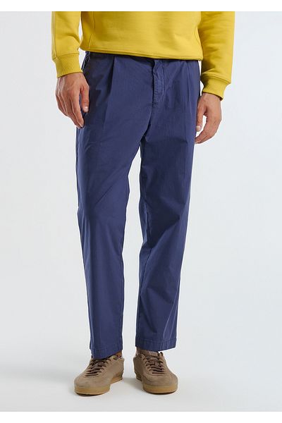 United Colors of Benetton Men's Indigo Parachute Fabric Stretch Chino Trousers