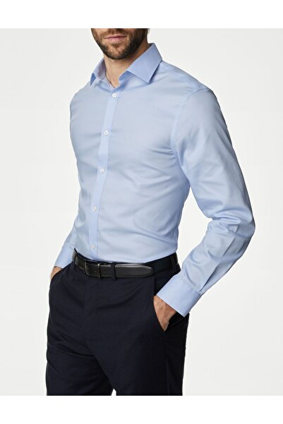 Marks & Spencer Saf Pamuklu Slim Fit Gömlek