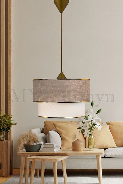 Eslight Milk Coffee Cake Single Pendant Lamp Chandelier