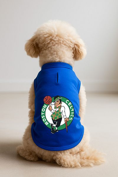 MPZ Pets Cat and Dog Outfit & Gown - Saks Blue Celtic Tank Top