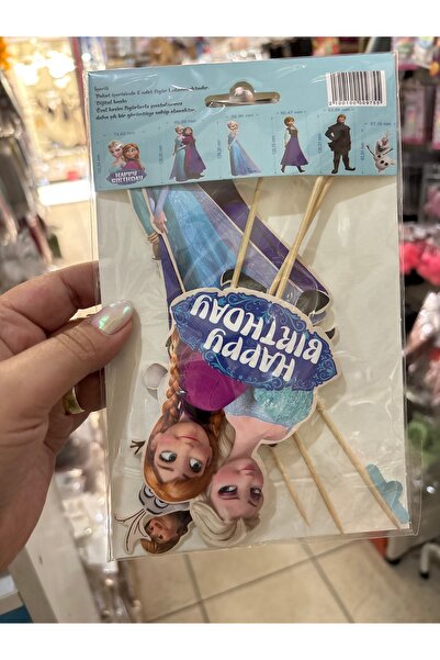 Deniz Party Store Elsa Frozen   Pasta süsü Figür set uzun kürdan 6 adet