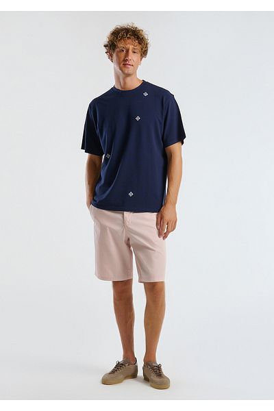 United Colors of Benetton Pantaloni scurți bermude din țesătură parașută roz 100% Koton pentru bărbați