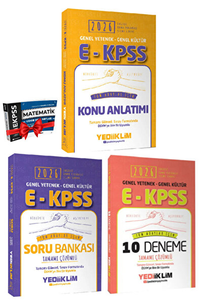 Yediiklim Yayınları 2026 Yediiklim EKPSS Konu Anlatım+Yediiklim EKPSS Soru Ba...