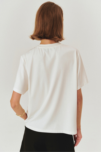 Exquise Κανονικό πλεκτό μπλουζάκι με κεντημένο αστέρι