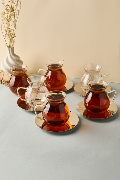Perotti Keyf-I Ala 18 Piece Tea Cup Set 200 ml