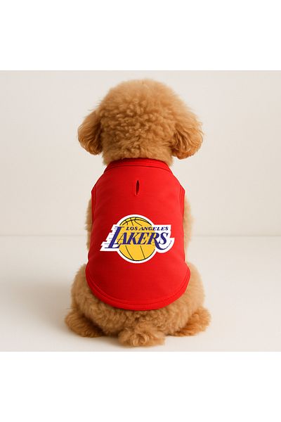 MPZ Pets Cat and Dog Outfit & Gown - Red Los Angeles Lakers Tank Top