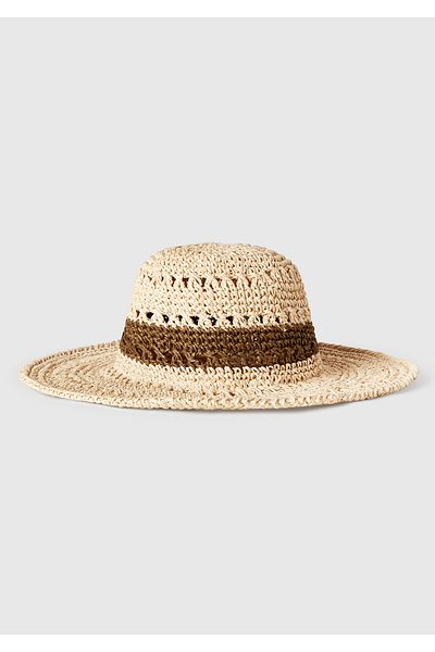 United Colors of Benetton Women's Stone Color Straw Hat