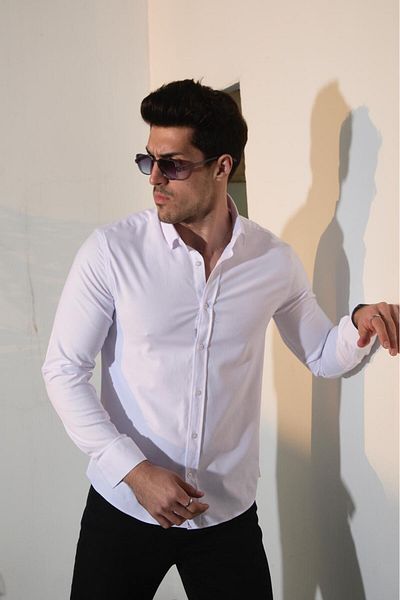 jack carisma Ανδρικό πουκάμισο Lycra Cotton Φρέσκο ​​Slim Fit