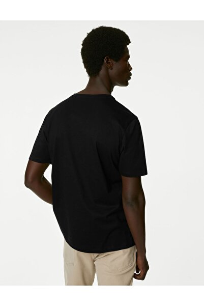 Marks & Spencer Yumuşak Dokulu V Yaka T-Shirt