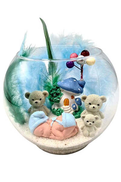 Genel Markalar Teraryum Yeni Doğan Bebek Hediyelik Anne Bebek Hediyelik Dekoratif Hediye Seti Özel Tasarım