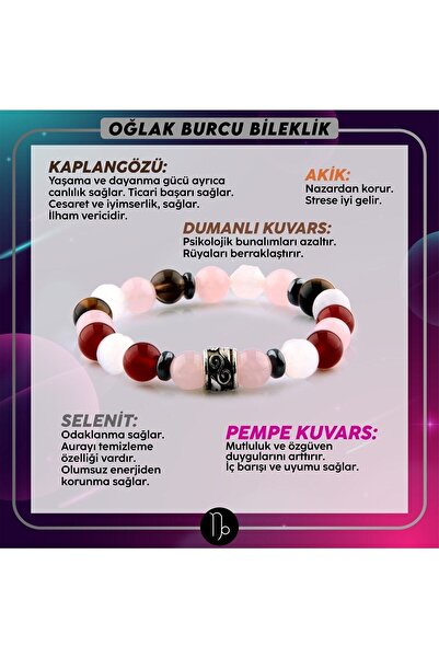 OSMANLI DEĞERLİ TAŞ سوار الحجر الطبيعي المعتمد من برج الجدي B022